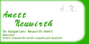 anett neuwirth business card